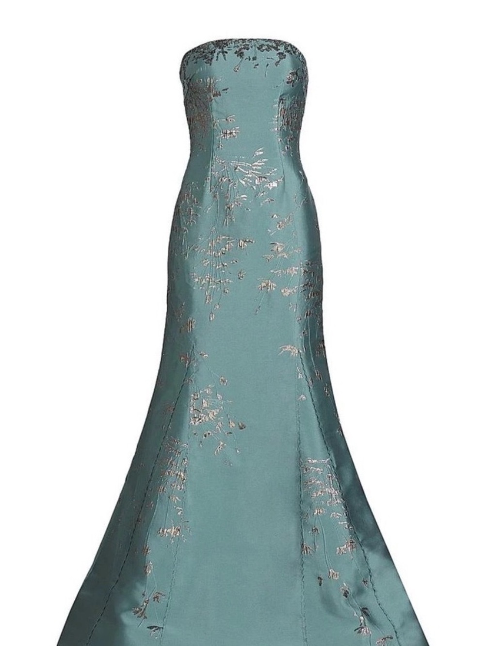 Rene Ruiz Sage Green Embroidered Evening Gown - Picture 10 of 11